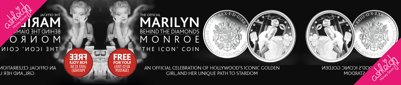 Free Official Marilyn Monroe Behind the Diamonds Coin