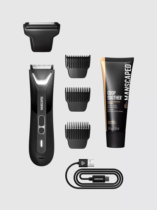 MANSCAPED The Lawn Mower 5.0 Ultra Essentials Kit, Electric Body Hair Trimmer Shaving Set, Black
