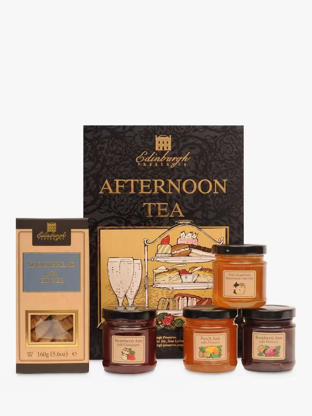 Edinburgh Preserves Afternoon Tea Jam Fizz & Shortbread Gift Set,