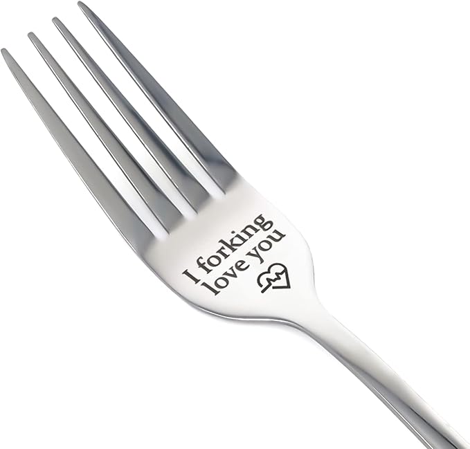 Forking Love You Funny Engraved Forks Stainless Steel Engraved Fork