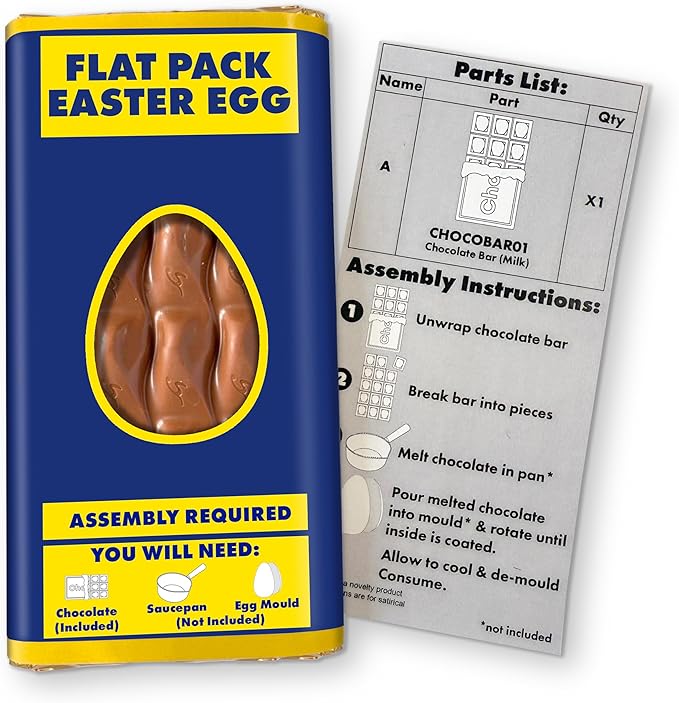 Novelty Chocolate Bar - Complete with novelty 'Assembly Instructions' leaflet