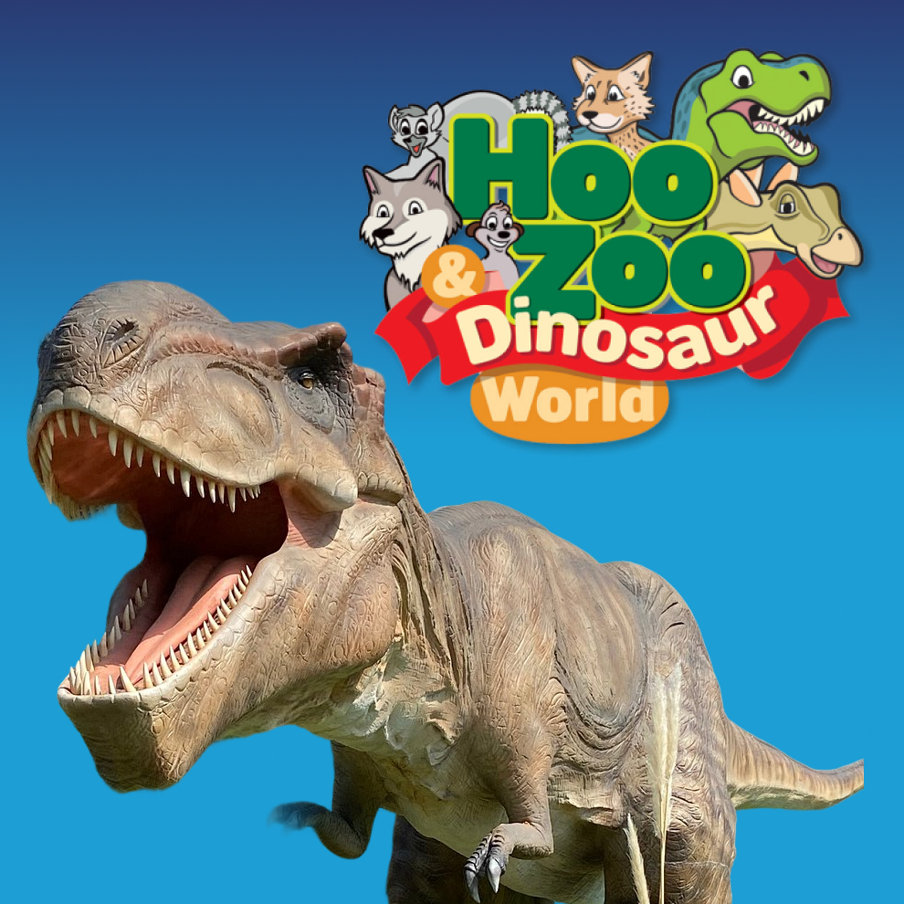 Hoo Zoo - Dinosaur World, Half Price Family Pass for 5 People - Telford