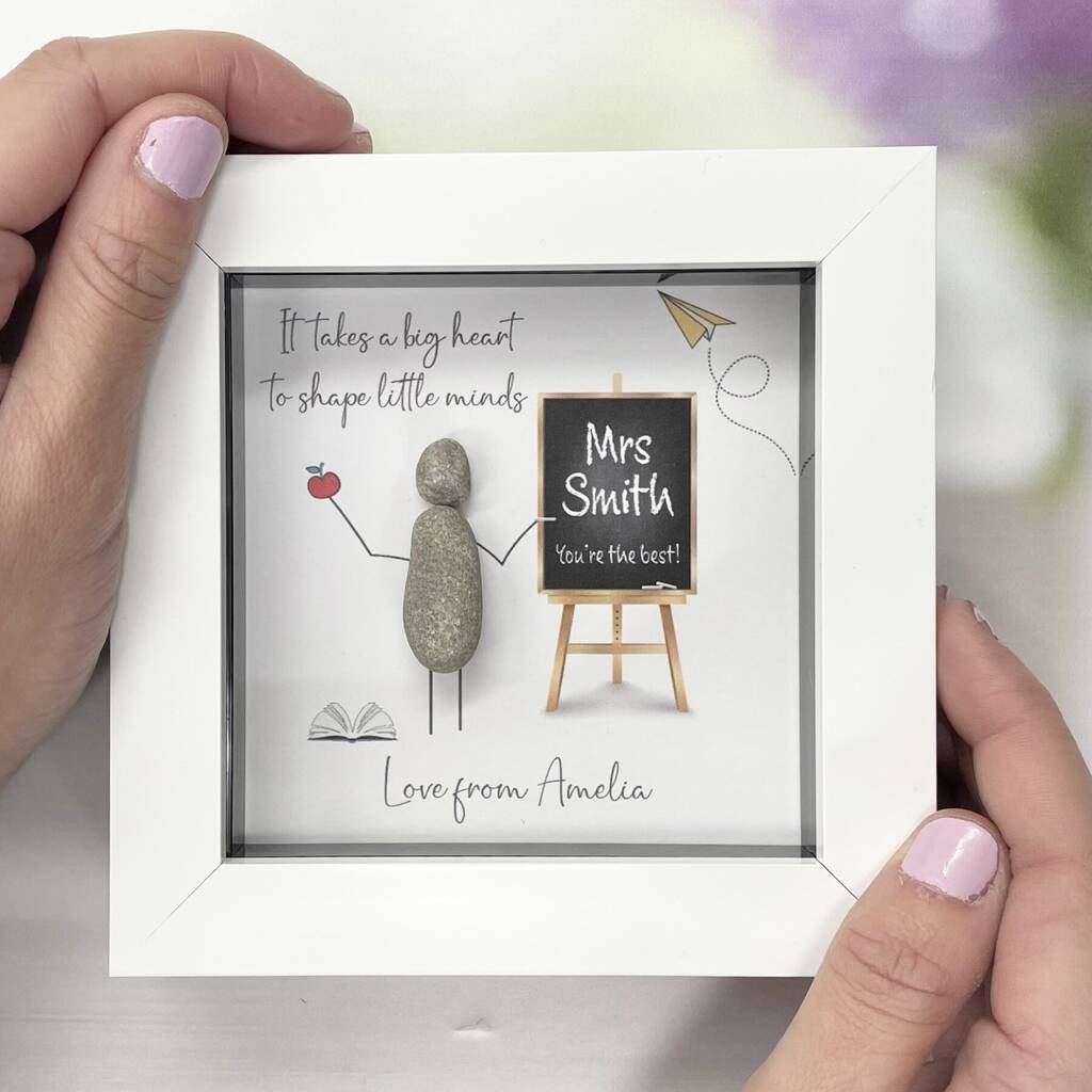 Personalised Teacher Pebble Picture (prices relevant 9/3/26)