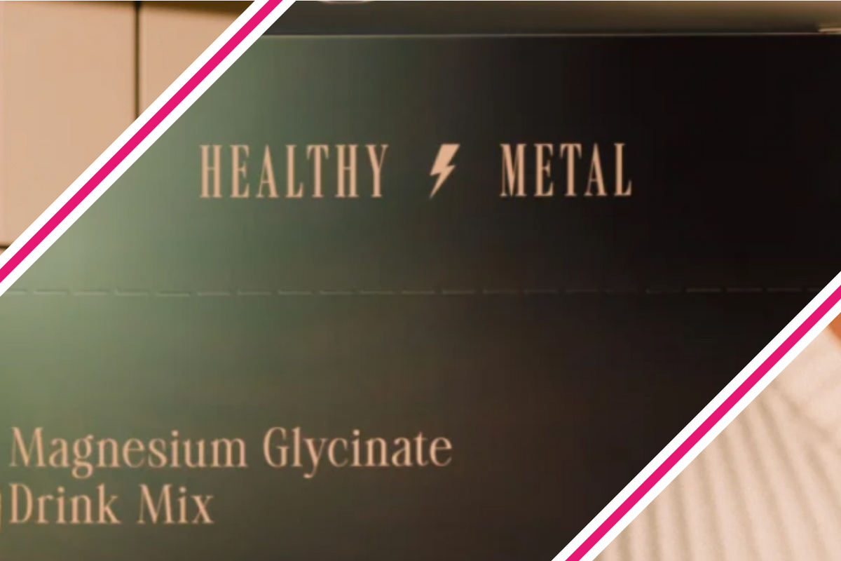 Free Healthy Metal Raspberry and Lemon Magnesium Glycinate Health Drink