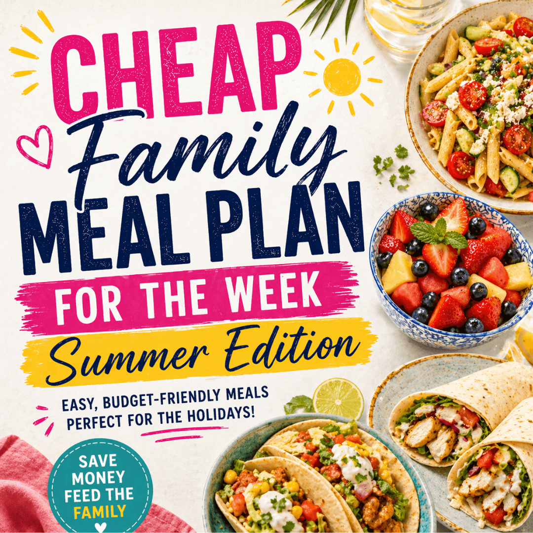 Cheap Summer Family Meal Plan | Budget Meals for the Holidays ...