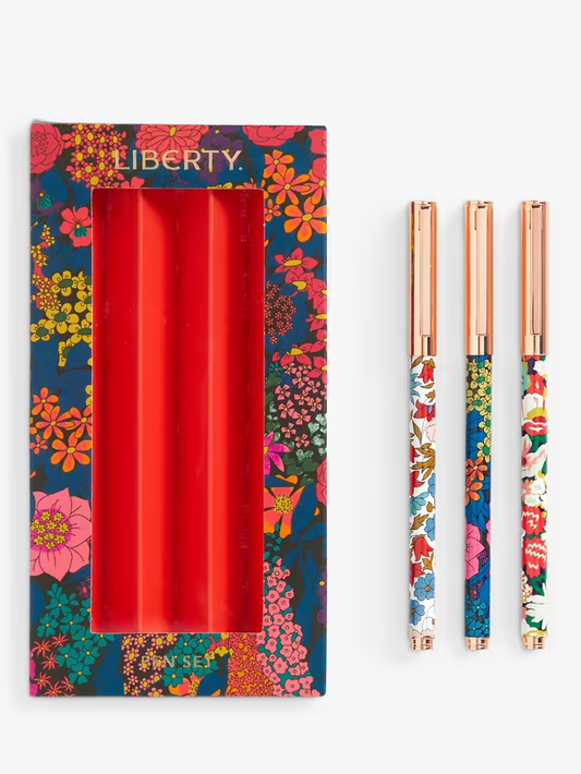 Liberty London Floral Everyday Pen Set, Set of 3, Multi