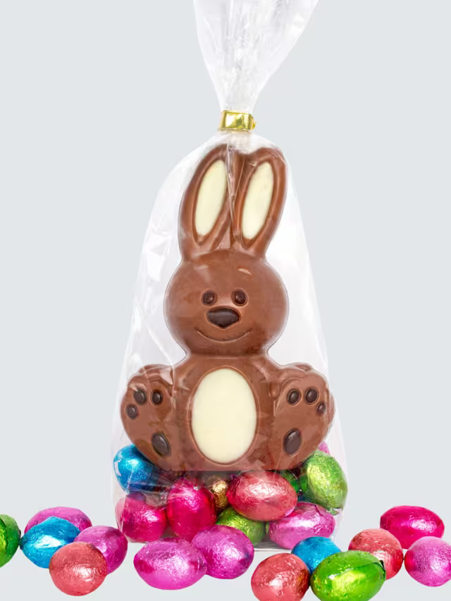 Sweet Me Keep Me Bunny 60g, and Milk Chocolate Eggs, 100g