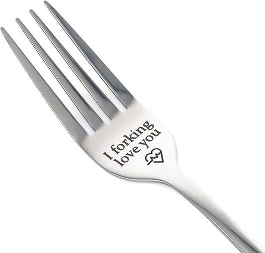 Forking Love You Funny Engraved Forks Stainless Steel Engraved Fork