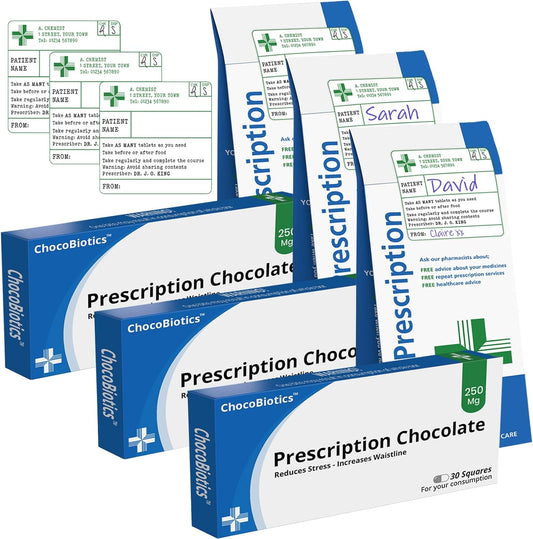Funny Prescription Chocolate Bar Box and Bag
