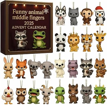 2025 Funny Animal Middle Fingers Advent Calendar