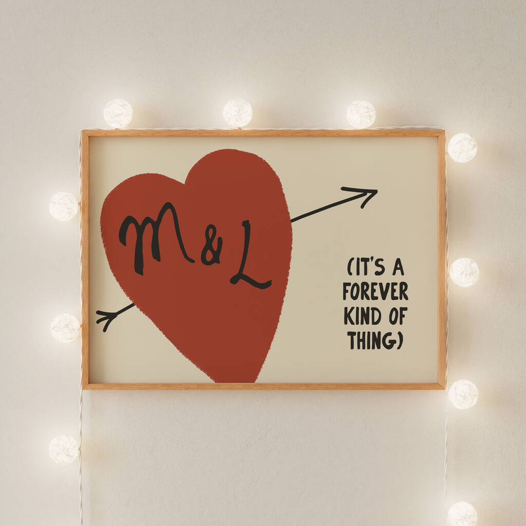 It’s A Forever Kind Of Thing Personalised Heart Print (deal relevant 27/1/26)