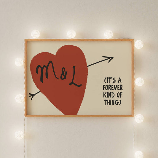 It’s A Forever Kind Of Thing Personalised Heart Print (deal relevant 27/1/26)