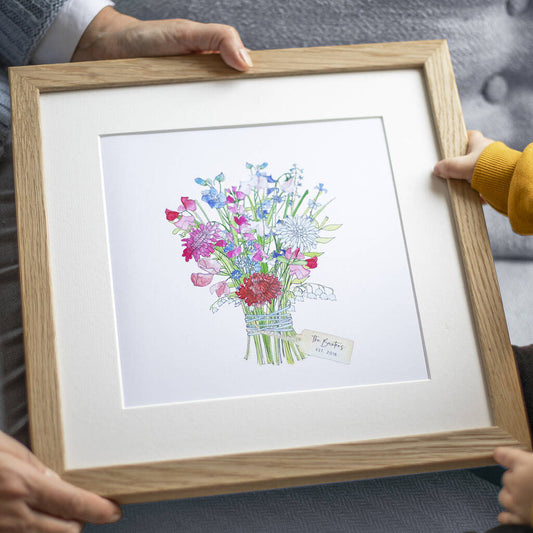 Personalised Birth Flower Bouquet Family Print (relevant deal 27/1/26)