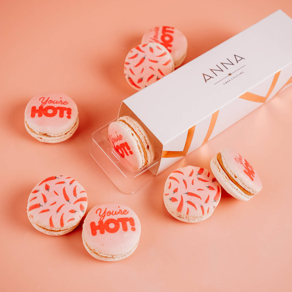 'You're Hot' Six Piece Macaron Box