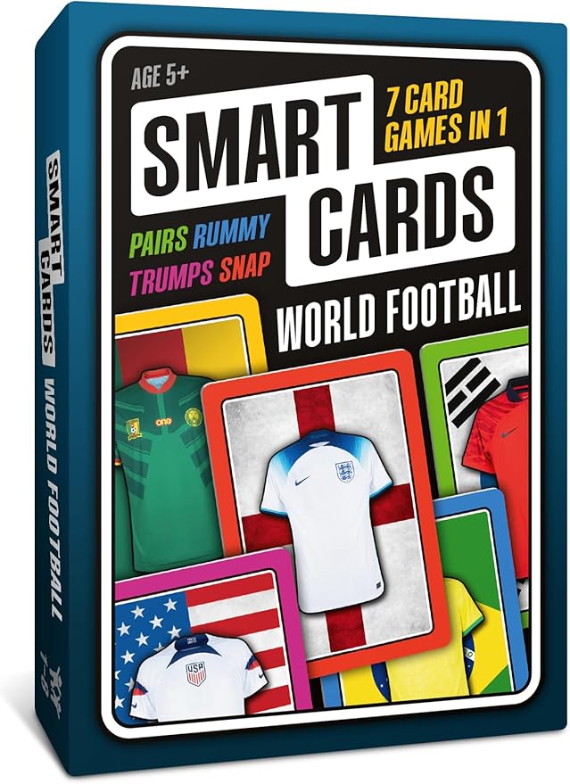 Smart Cards World Football 50-Card Game | Stocking Filler for Kids ...